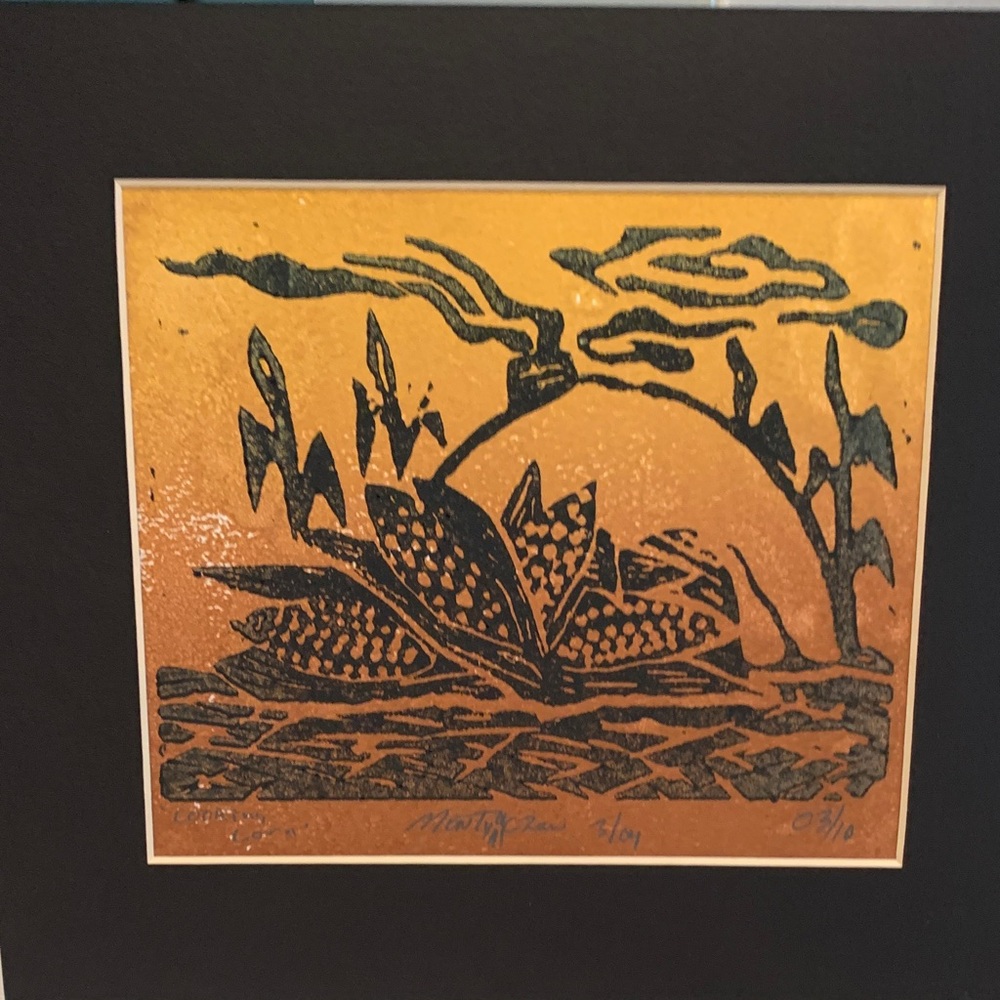 Navajo Native American Indian Limited Edition Linocut Artwork by Monty Claw